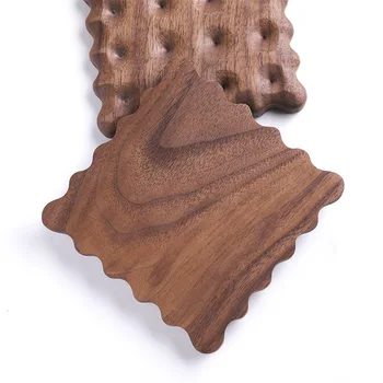 Tvirtos Medienos Padėkliukai Šilumos Izoliacija Lentelė Kilimėlis Sausainių Modelis Arbatos Puodelio Pieno Puodelis Kavos Puodelio Miestelyje, neslidžia Lentelė Placemats
