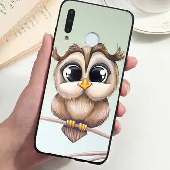 Gyvūnų mielas animacinių filmų pelėda-Paukštis, Telefono Dėklai Huawei Honor peržiūrėti 7a5.45inch 7c5.7inch 8x 8a 8c 9 9x 10 20 10i 20i pro lite
