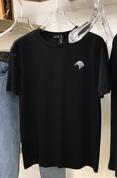 MILIJARDIERIUS T-shirt medvilnės vyrų 2021 m. vasarą naująjį o-kaklo vientisos spalvos Patogus, geras oro pralaidumas marškinėliai nemokamas pristatymas