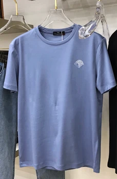 MILIJARDIERIUS T-shirt medvilnės vyrų 2021 m. vasarą naująjį o-kaklo vientisos spalvos Patogus, geras oro pralaidumas marškinėliai nemokamas pristatymas