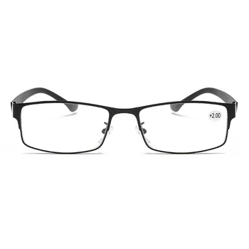 Mados Vyrai Aikštėje Skaitymo Akiniai Ultralight Vyrų Didinamasis Stiklas Verslo Presbyopia Lydinio Mėlyna Juoda Skaitytuvas +100 +150 +200 +400