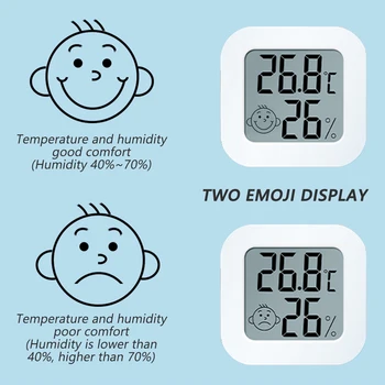 -50〜.70C Patalpų Termometras Skaitmeninis LCD Temperatūros Jutiklis Drėgmės Matuoklis Termometras su Drėgmėmačiu Vėžės Stotį