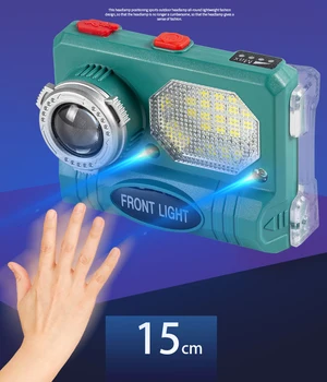2021 Naujas LED Stiprus priekinis žibintas Zoom Multi-funkcija Žvejybos Šviesos Smart Jutiklis Šviesos Galvos montuojamas įmontuota Baterija Žibintuvėlis