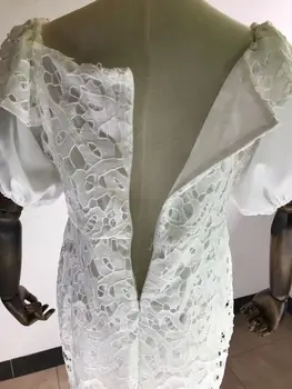 Naujas Stilius Klasikinis Dizainas Afrikos Dashiki Šalies Nėrinių Suknelė Lady Dydis M - XXL Didelis Medžiagų Atgal Užtrauktukas