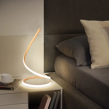 LED stalinis šviesos stalo lempos mados kreivė apdailos Stalo lempos miegamojo lovos kambarį Naktį šviesos lentelė šviesos stalo lempa