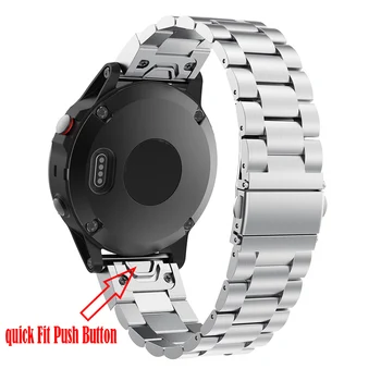 26 22 20MM Metalo Greito Atleidimo Watchband Dirželis Garmin Fenix 6X 6 6S Smart žiūrėti Nerūdijančio Plieno Apyrankės Už Fenix 5X 5 5S