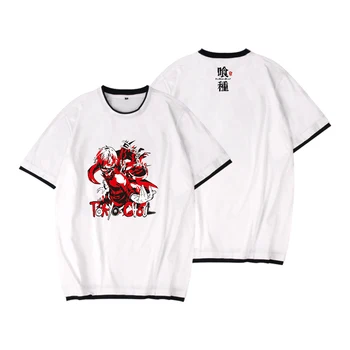 Tokijo Pabaisa marškinėliai anime plius dydis viršūnes tees vasaros viršūnes mens trumpomis rankovėmis marškinėlius animacinių filmų streetwear t-shirt berniukų drabužiai