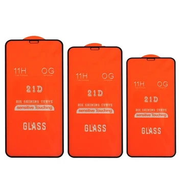 100vnt/daug Grūdintas Stiklas iPhone 12 Pro Max Mini Screen Protector Filmas, 11 Pro Max 6 7 8 Plius XR XS Max X 12Pro 11Pro 21D
