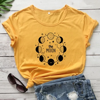 Mėnulis Medvilnės marškinėliai Mielos Moterys Mėnulio Grafinis Tee Marškinėliai Viršų Tai Tik Etapas Astronomijos Marškinėlius Camiseta