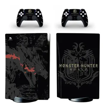 Monster Hunter Pasaulio PS5 Standartinio Disko Leidimas Odos Lipdukas, Decal Padengti 5 PlayStation Konsolės & Valdytojai PS5 Odos Lipdukas