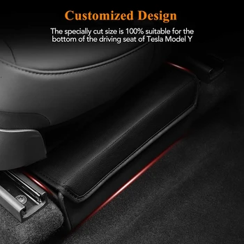Black PU Po Sėdyne Laikymo Dėžutė Vairuotojo Sėdynė Organizatorius Maišelį, Interjero Aksesuarai Tesla Model Y galinės Sėdynės Saugoti