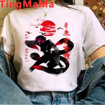 Tokijo Pabaisa Kaneki Ken t-shirt marškinėlius moterų 2021 pora harajuku kawaii estetinės japonijos drabužius t-shirt grafikos tees moterims