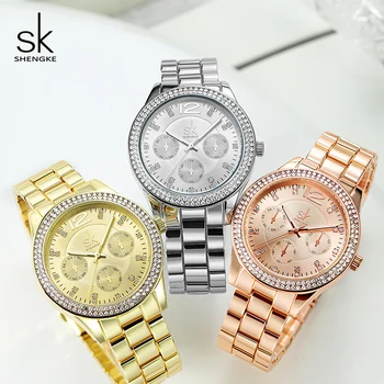 Moterų Kvarciniai Laikrodžiai Kūrybos Diamond Dial Ponios Riešo Žiūrėti Prabangos Prekės, Nerūdijančio Plieno, Aukso Žiūrėti Moterų Laikrodis Moterims