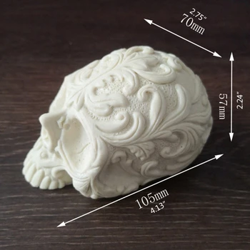 Kaukolės Galvą Peleninę Epoksidinės Dervos Pelėsių Vazonas Augalų Puodą Silikono Forma 