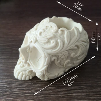 Kaukolės Galvą Peleninę Epoksidinės Dervos Pelėsių Vazonas Augalų Puodą Silikono Forma 