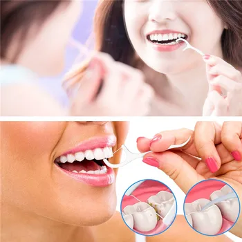 50pcs Nešiojami Dantų Individualų Siūlas, Dantų Lazdos Burnos Priežiūros Higienos dantų krapštuką Atskirų Pack Polietileno Flosser su dėžute