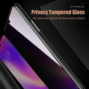 Pilnas draudimas Anti spy grūdintas stiklas Xiaomi redmi pastaba 9 8 7 6 Pro Max privacy screen protector for redmi pastaba 9S 9T 8T stiklo