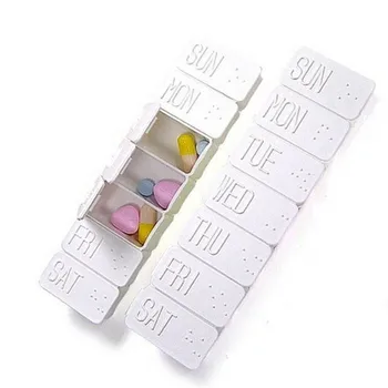 7 Savaitės Dieną Tabletę Bako Laikiklis Medicina Rūšiuoti Lauke Nešiojamų Tablečių Laikymo Dėžutės Vitamino Atvejais, Kelionės Reikmenys Sveikatos Priežiūros