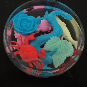 10VNT Jūrų Gyvūnų Vandens Karoliukai Hidrogelio Polimero Kristalų Dirvožemio Vaikams Auginti-vandens kamuolius Atsitiktiniai Dinozaurų Rose