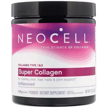 NeoCell Super Kolagenas, Kolageno milteliai hidrolizuotas kolageno peptidų milteliai 198g 1 butelis nuo raukšlių, balinimo