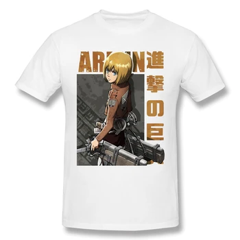 Shingeki No Kyojin Armin Arlert EssentialT-Shirt Vyrai, Aukščiausios Kokybės Medvilnės Trumpos Vasaros Rankovės Ataka Titan Atsitiktinis