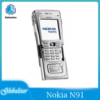 Nokia n91 Restauruotas Atrakinta Originalus Nokia N91 8GB 4GB Mobilusis Telefonas Atrakinta 3G Wifi arabų, rusų Kalbos Restauruotas