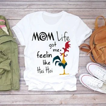 Moterų 2021 Animaciją Super Mama Gyvenime Momlife Vasaros Spausdinti Lady T-shirts Top Marškinėliai Moteriški Vyriški Grafinis Moterų Tee Marškinėliai