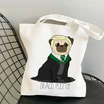 Draco Malfoy pirkinių krepšys perdirbti shopper bag džiuto pluošto krepšys bakalėjos bolsas de tela ekologinio bag bag nešti maišelį tohidlou