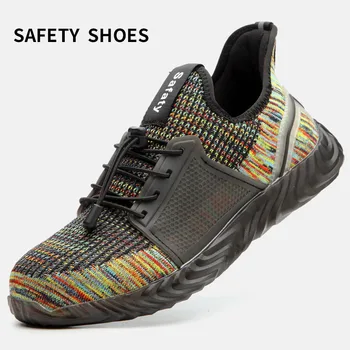 Darbo batai mens Nesunaikinami Ryder Bateliai Vyrai Ir Moterys, Plieno Toe Oro Saugos Batai Dūriams atspariu Darbo Sportbačiai Batų Kvėpuojantis