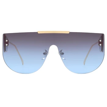 Peekaboo vienas gabalas taškus akiniai vyrams derliaus didelis rėmas aukso shield akiniai nuo saulės moterims mados gradientas objektyvas uv400