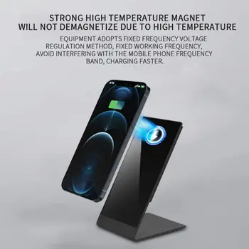 15W Qi Magnetinio Belaidžio Telefono Kroviklį Turėtojas Auto-Adaptyvūs LED Indikatorius, Greito Įkrovimo Pagalvėlę IPhone 12 Xiaomi 