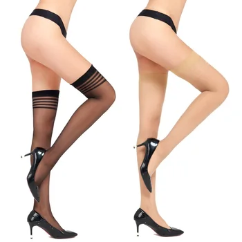 Ilgas vamzdis kojinės plonos anti-kablio vielos seksualus petnešos four-bar juostele vasaros formuojant juodos kojinės