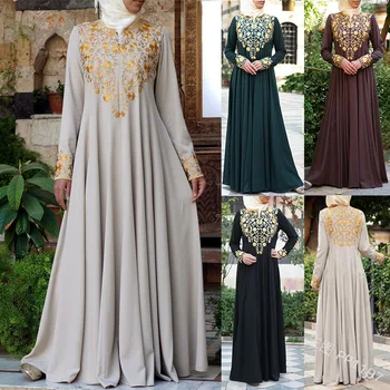Islamo Musulmonų Drabužiai Abaja Suknelė Moterų Plius Dydis Maroko Kaftan Turkija Kimono Jilbab Jubah Dubajus Islamo Skraiste Maxi Vestidos