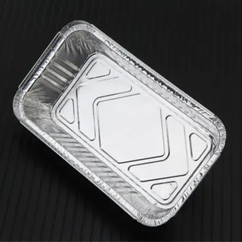 Alavo carton grilis stačiakampio formos aliuminio folija lauke priešpiečių dėžutė alavo folija dubenį vienkartiniai takeaway, supakuotų priešpiečių dėžutė bakas