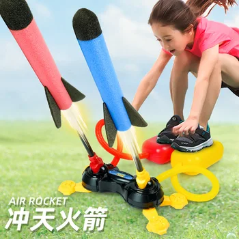 Dvigubas Oro Raketų Berniukų ir Mergaičių Žaislas Koja sparčiai Didėjančias Raketų Paleidimo Žaislas EVA Putų Medvilnės Lauko Sporto Parkas