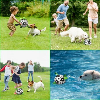 Šunų Žaislai Interaktyvus Pet Futbolo Žaislai su Patraukti Skirtukai Šunų Lauko Mokymo Futbolo Pet Bite Kramtyti Kamuolius, Šunų Reikmenys