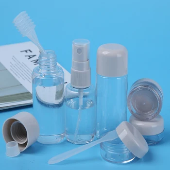 8pcs Nešiojamų kelionių kosmetikos išpilstymo paslauga vandens pieno kosmetikos purškimo butelis