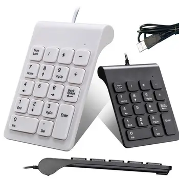 1 Vnt Mini Laidines Skaičių Klaviatūros 18 Klavišus 2.4 G USB Silent Klaviatūra TV Nešiojamas Nešiojamojo kompiuterio Darbalaukio Skaitmeninės Klaviatūros Apskaitos
