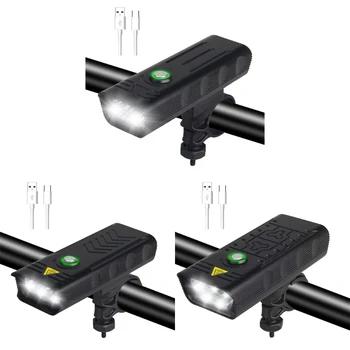 2/3/5 Led Dviračio Priekinis Žibintas USB Įkrovimo Dviračių Saugos Žibintuvėlis Lauko MTB lemputė, priekinis Žibintas