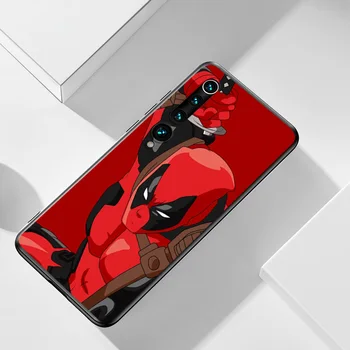 Stebuklas Keršytojas Deadpool Super Herojus Xiaomi Mi Pastaba 11i 11 10T Ultra 10 9T 9 SE 8 Lite Pro 5G TPU Silikoninis Telefono dėklas Juoda