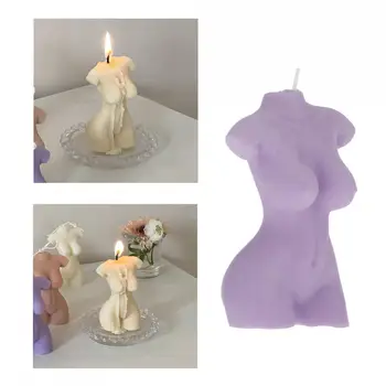 3D Moters Nuogo Kūno Formos Liemens Statula Vaškas Aromatizuoti Žvakės Namų Dekoro Amatai