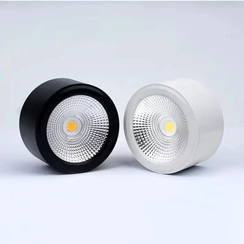 1pcs aukštos kokybės paviršius sumontuotas LED, COB Pritemdomi Šviestuvai AC85-265V 9w 7w 12w 15w 18w LED Lubų šviestuvas downlight
