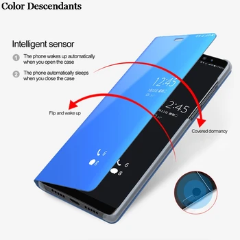 Veidrodis Peržiūrėti Smart Flip Case For Huawei 30 Lite Prabanga originalus Magnetinis fundas huawai P 30 P30Lite MAR-LX1A Odinis Telefono Dangtelį