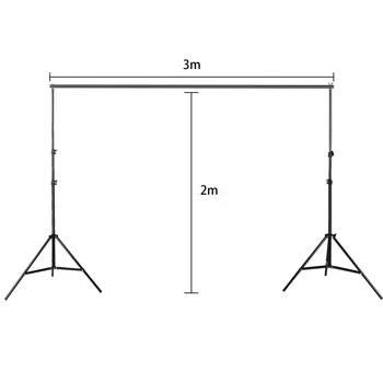 Fone Stovi,2x3m Reguliuojamas Fotografijos Studijoje Šeimų Paramos Sistemos Rinkinys su Nešiojimo Krepšys Foto ir Vaizdo Fotografavimo