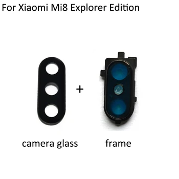 Už Xiaomi Mi8 Explorer Edition Galiniai Atgal Kameros Stiklo Objektyvas +Kameros Dangtelis Rato Korpuso Dalys Xiaomi Mi8