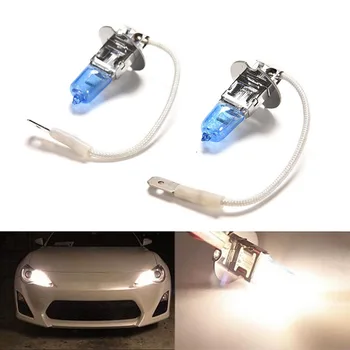 2vnt Super White H3 12V 100W LED, Halogenų Automobilių Vairavimo Rūko Žibintų Lemputės Galia Automobilių Šviesos Šaltinis