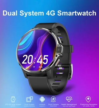 4G Smartwatch DM30 RAM 4GB ROM, 64/128GB Smart Žiūrėti Android 9.1 GPS Wifi, Dual Sistema Face ID 1050Mah Baterija 1.6 Colių HD