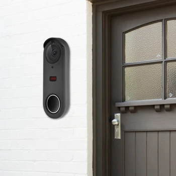 Silikoninės Apsaugos Atveju Lizdą Vaizdo Doorbell Atsparus Oro Naktinio Matymo Odos Dangą, Apsaugos Signalizacijos Įrangos Tipas
