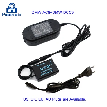Powerwin Naujas NT-AC8+NT-DCC9 DSLR Fotoaparato Adapteris Manekeno Jungtis, Baterija DMC-GX1 DMC-GF2 DMC-G3 DMC-G3K DMC-G3R DMC-G3T G3W