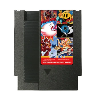 Super klasikinis 8 bitų žaidimas kasetė 509 nemokamai žaidimai 72 pin Žaidimas Kasetė ne vaizdo žaidimų Konsolės paramos PAL/NTSC išsaugoti